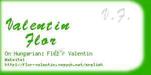 valentin flor business card